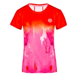BIDI BADU Eve Tech Roundneck T-Shirt Women - Red, Pink