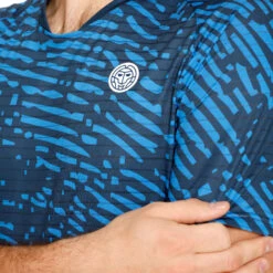 BIDI BADU Fingerprint Rounf Neck T-Shirt Men - Dark Blue, White -Bidi Badu 01901000 0 5