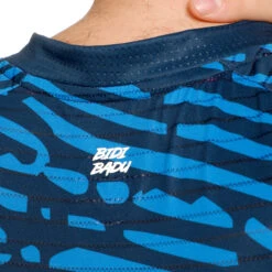 BIDI BADU Fingerprint Rounf Neck T-Shirt Men - Dark Blue, White -Bidi Badu 01901000 0 6