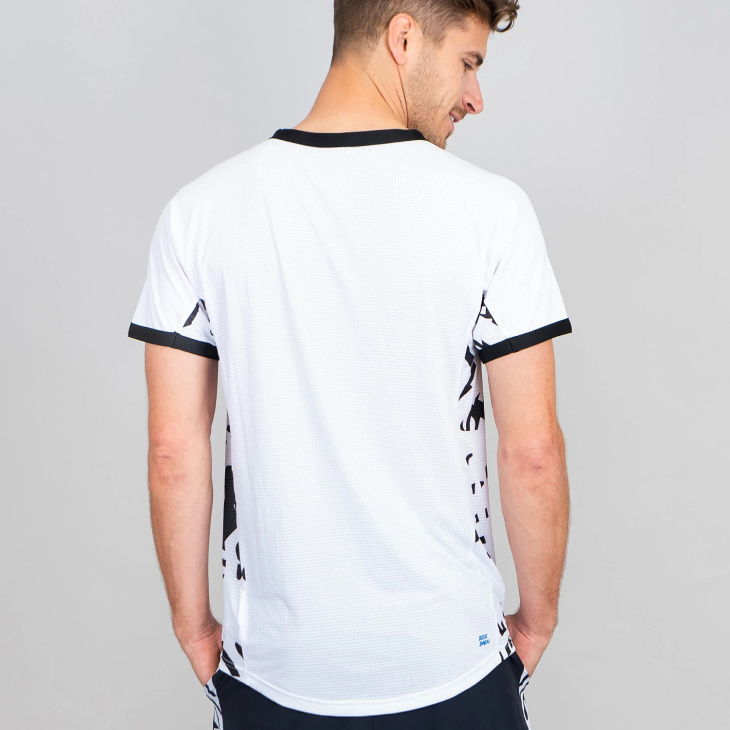 BIDI BADU Melbourne V-Neck T-Shirt Men - White, Black 6 BIDI BADU Melbourne V-Neck T-Shirt Men - White, Black - Image 4