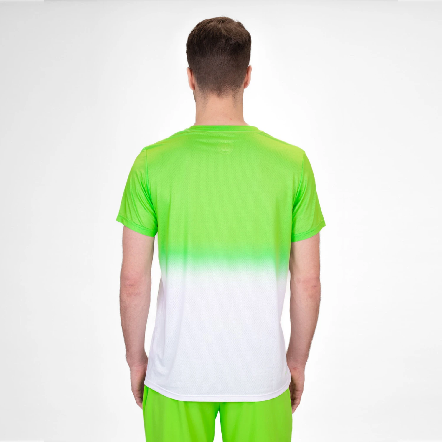 BIDI BADU Crew Gradiant T-Shirt Men - Neon Green, White 4 BIDI BADU Crew Gradiant T-Shirt Men - Neon Green, White - Image 2