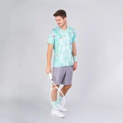 Bidi Badu Kovu Tech Tee (Men's) - Mint/Green/Dark Grey -Bidi Badu M36104221 MTGNDGR KovuTee 3