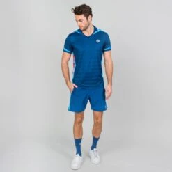 Bidi Badu Tano Tech Polo (Men's) - Dark Blue/Aqua -Bidi Badu TanoTechPolo 3