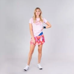 Bidi Badu Inaya Tech Plissee Skort (Women's) - Red/Blue -Bidi Badu W274079221 RDBL InayaSkort 3