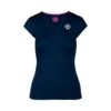 Bidi Badu Bella 2.0 Tech V-Neck Tee (Women's) - Dark Blue -Bidi Badu W354009223 DBL BellaV Neck 1
